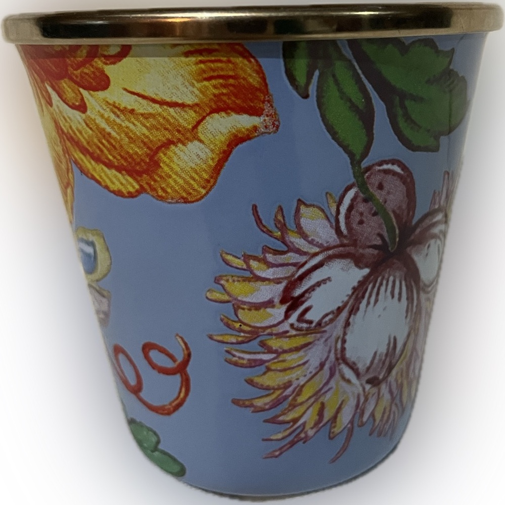 McKenzie Childs Blue Flower Market Herb Pot